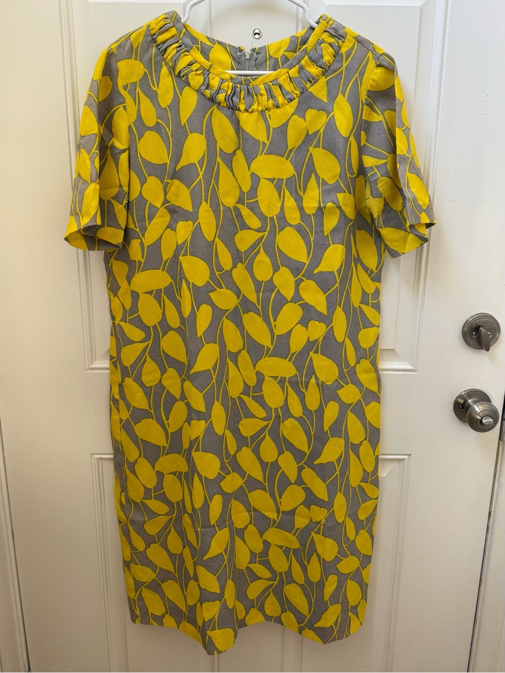 Vintage Sir Rob Yellow Leaf-Print Dress